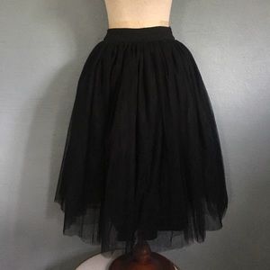 Miss Avenue Black Tulle Skirt, Small